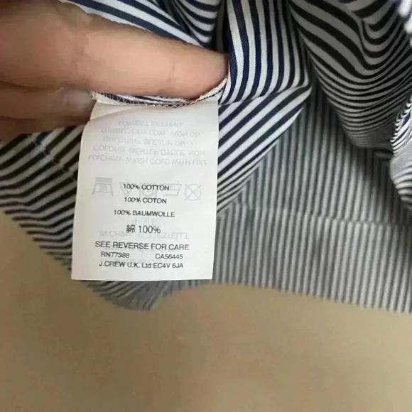 J. Crew One-Shoulder Ruffle Top In Stripe Size 14 - Picture 11 of 12